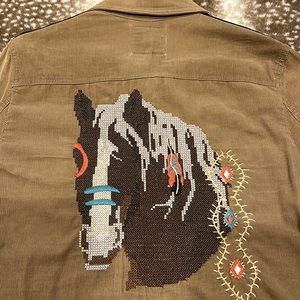 Double D Ranch, Corduroy, Brass Snap Shirt 🐴🤎